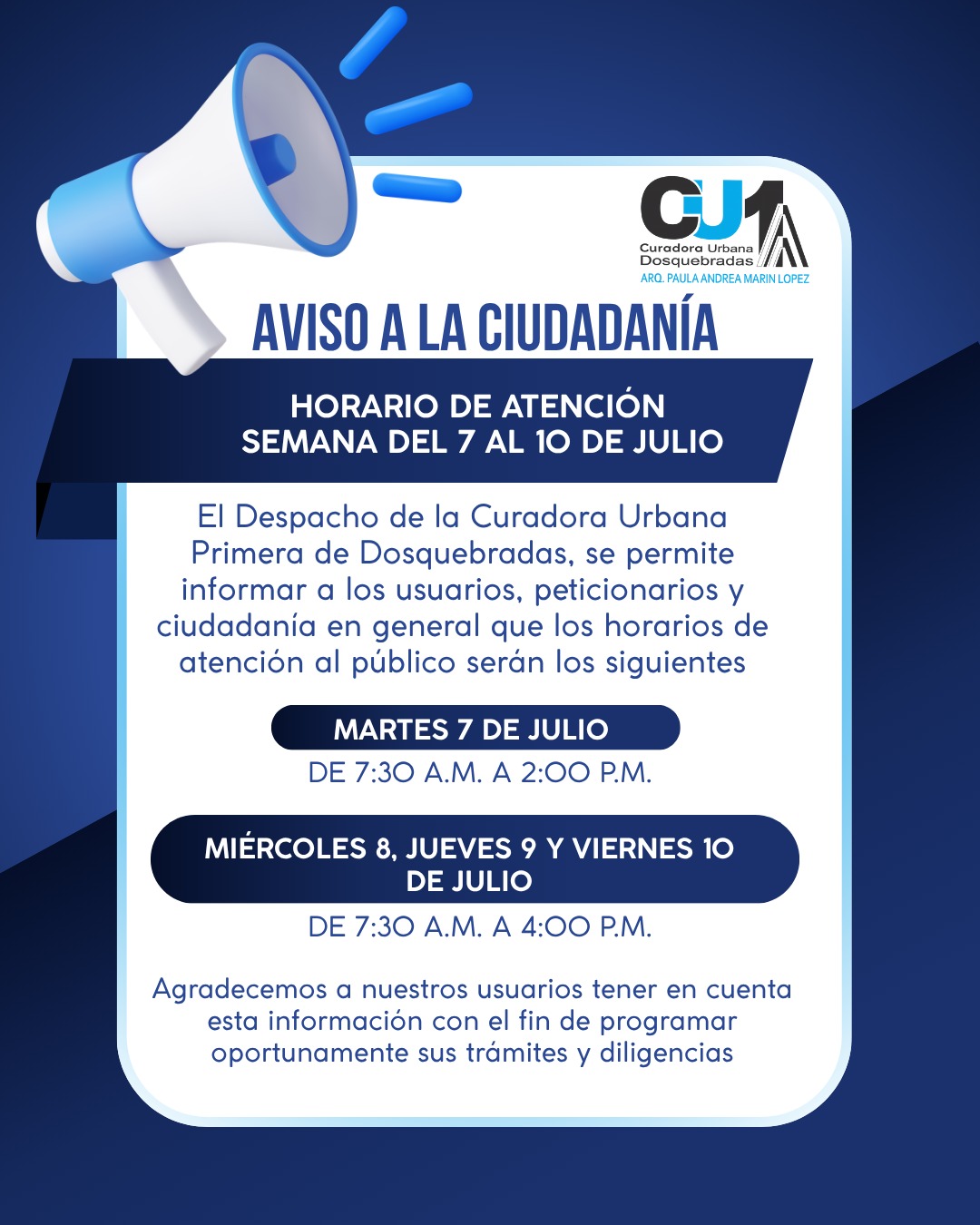 Información Horarios